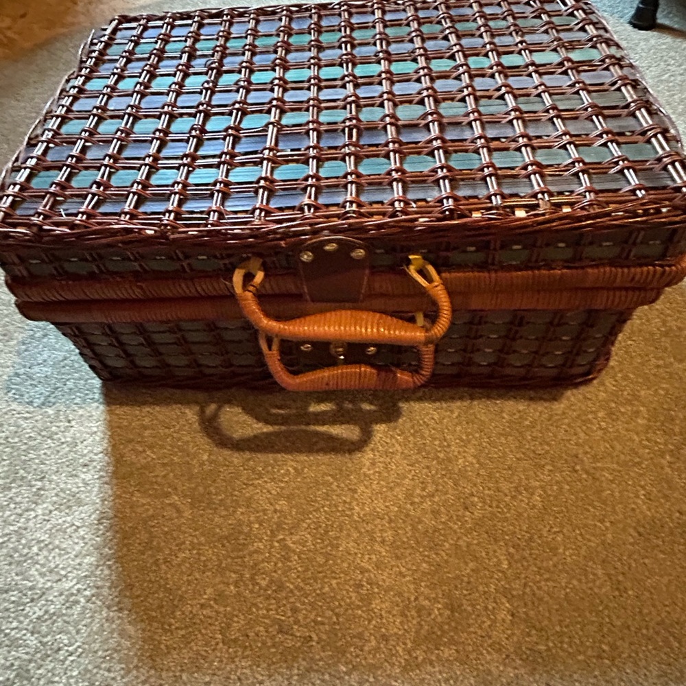 Vintage picnic basket